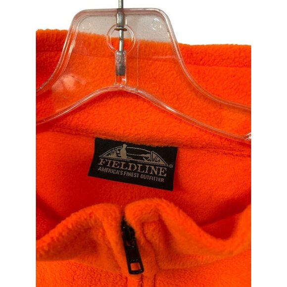 Fieldline Fleece Men’s XL Blaze Safety Orange Full Zip Jacket Polyester - Picture 2 of 8